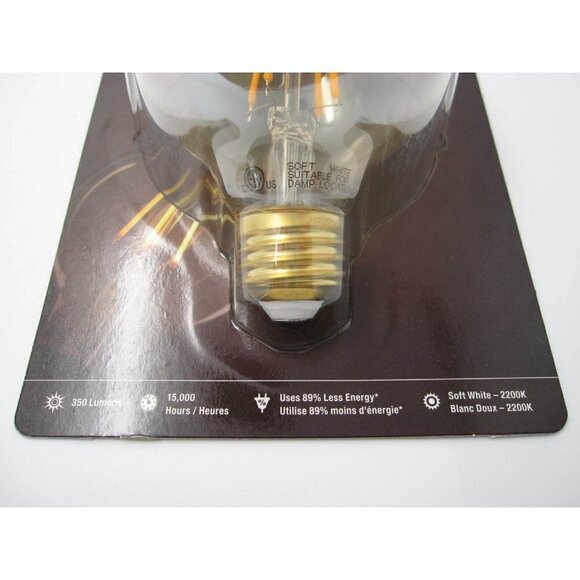 Lot of 2 New Feit Dimmable Orig Vtg Style LED 350 Lumen 40 Watt Replacement Bulb - Picture 5 of 9